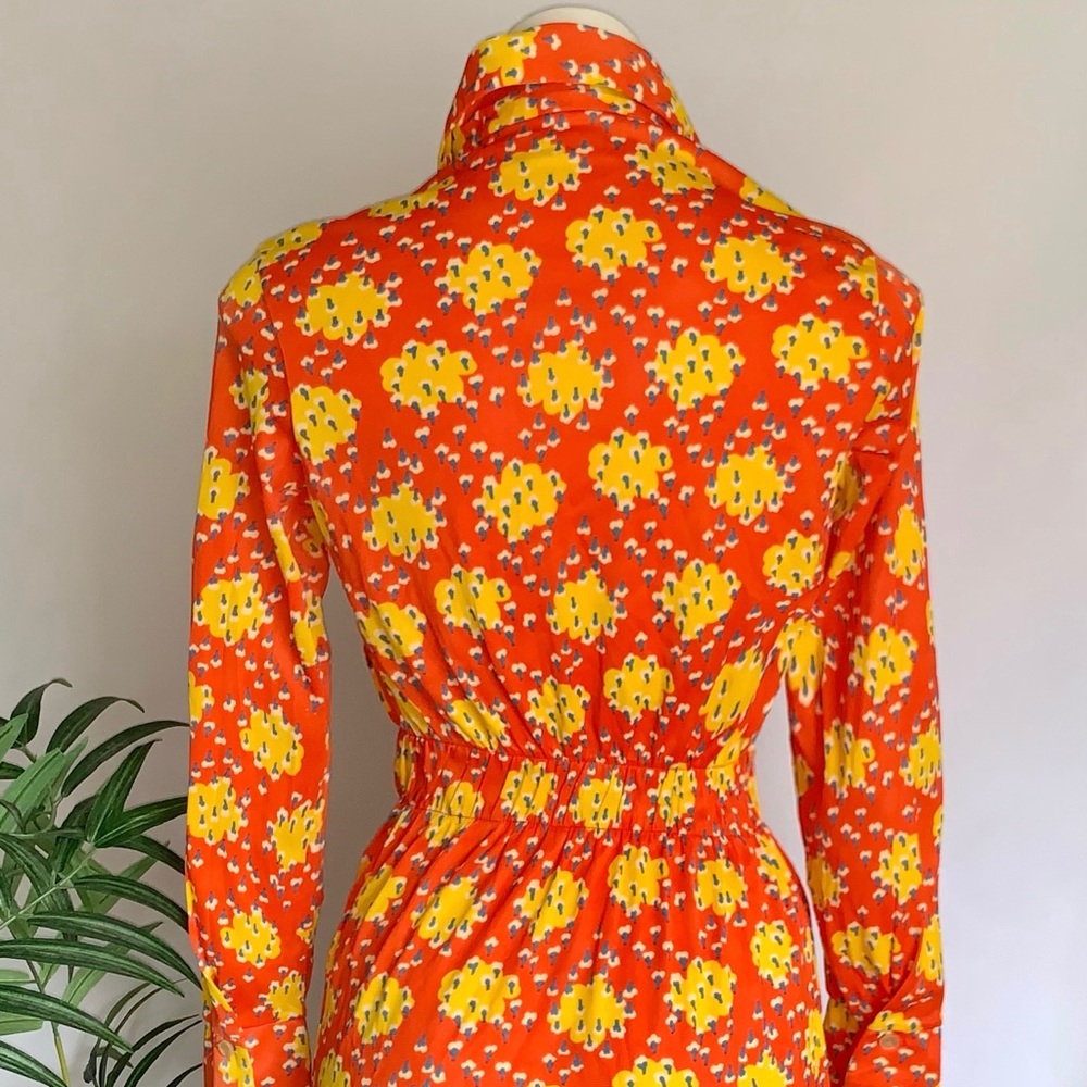 f u n k y :: True Vintage Mod Unique Floral Buttoned Shirt Dress - Picture 14 of 15